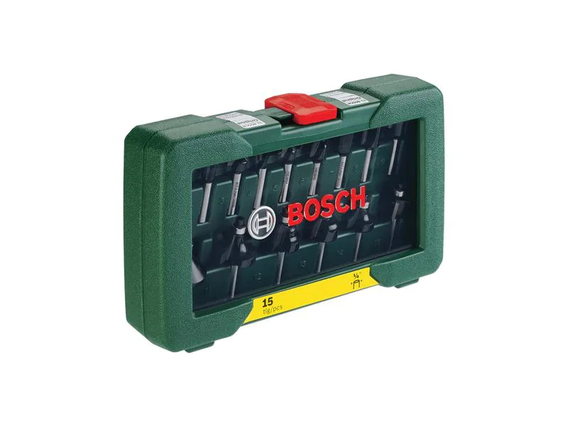 Bosch Fräserset HM 1/4, 15-teilig