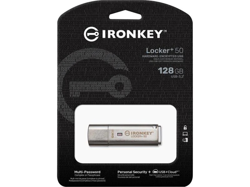 Kingston USB-Stick IronKey Locker+ 50 128 GB
