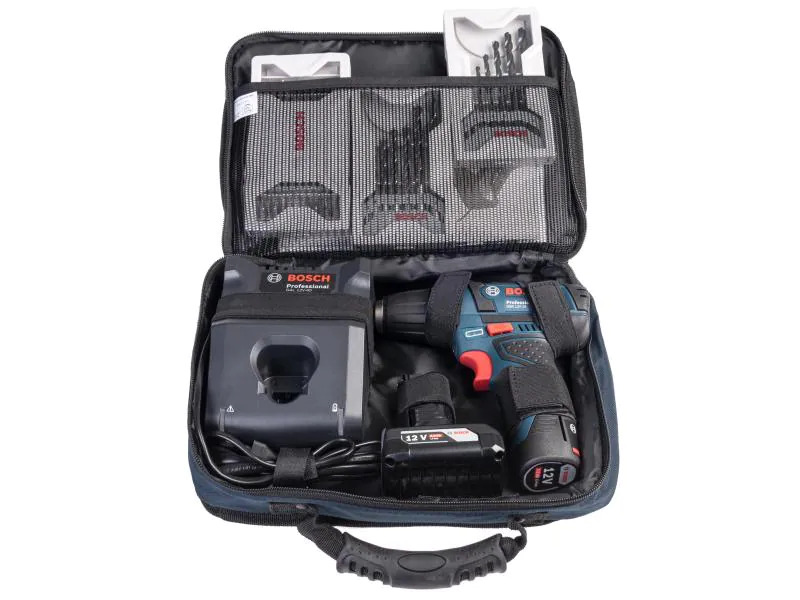 Bosch Professional Akku-Bohrschrauber GSR 12V-15 Kit 1x 4.0 Ah + 1x 2.0 Ah