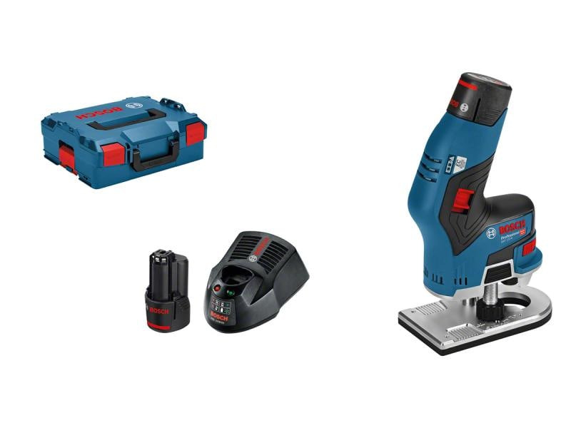 Bosch Professional Akku-Kantenfräse GKF 12V-8, 2 x 3.0Ah, L-Boxx Kit