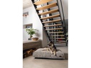 Designed by Lotte Hunde-Bett Ribbed Hellgrau 120x80x15cm