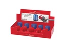 Faber-Castell Spitzer Grip 2001 Mini 10 Stück, Blau und Rot