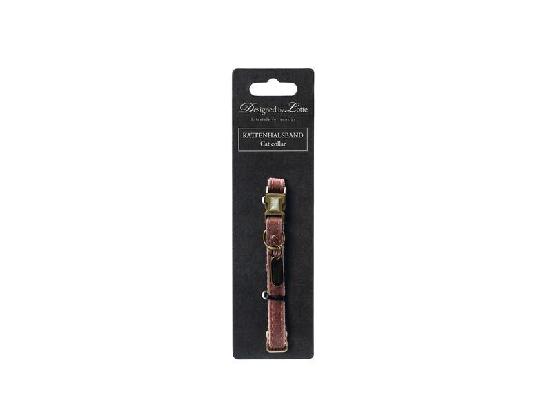 Designed by Lotte Katzenhalsband Velura Rosa
