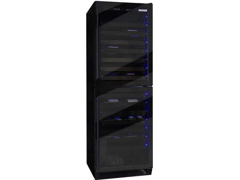 Kibernetik Weinklimaschrank WK139DD, Schwarz, Rechts
