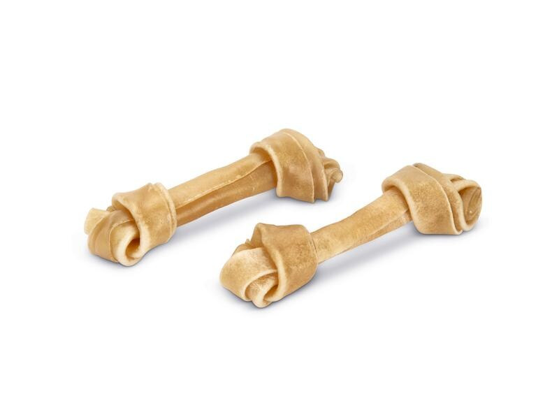 Beeztees Kauknoten Rinderhaut, 12 cm, 10 Stk.