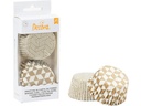 Decora Mini Muffin-Backform geometrisch ø 5 cm, Gold, 36 Stück
