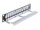 Delock Patchpanel Keystone 12 Port 1 HE 10 Rack