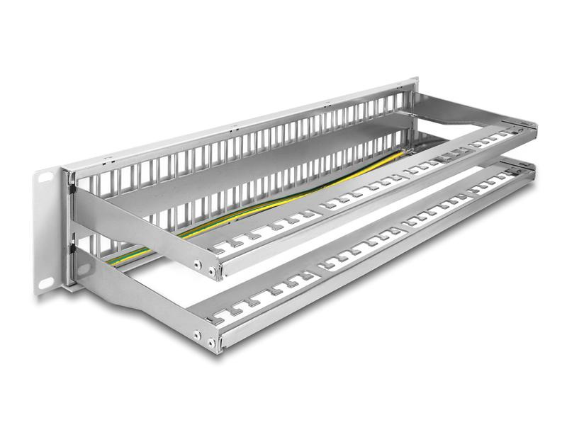 Delock Patchpanel Keystone 48 Port 2 HE 19 Rack