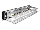 Delock Patchpanel Keystone 48 Port 2 HE 19 Rack