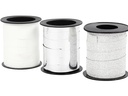 Creativ Company Geschenkband Weihnachtlich 15 m, Silber, 3 Stück
