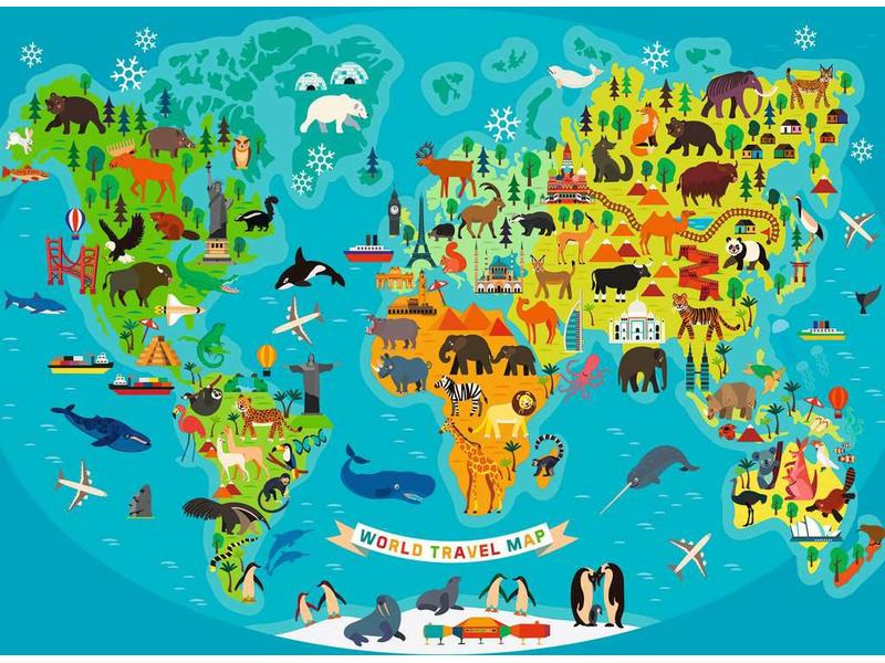Ravensburger Puzzle Tierische Weltkarte