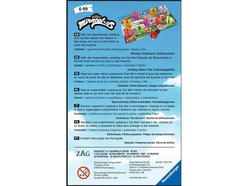 Ravensburger Kinderspiel Miraculous Würfel-Duell