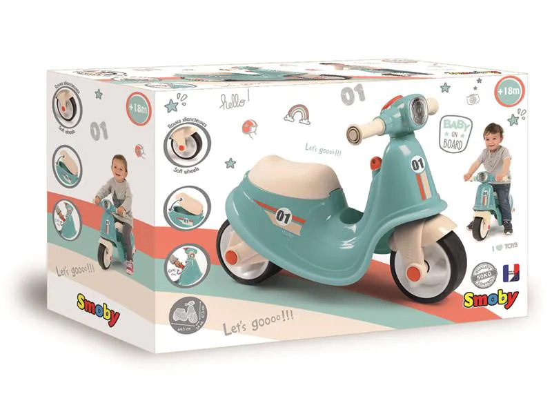 Smoby Rutschfahrzeug Scooter Ride-On Blue