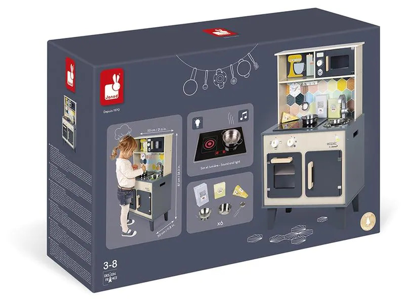 Janod Spielküche Mozaïc Big Cooker Holz