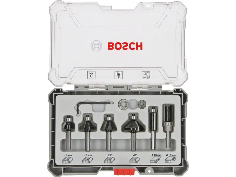 Bosch Professional Fräserset 8-mm-Schaft 6-teilig