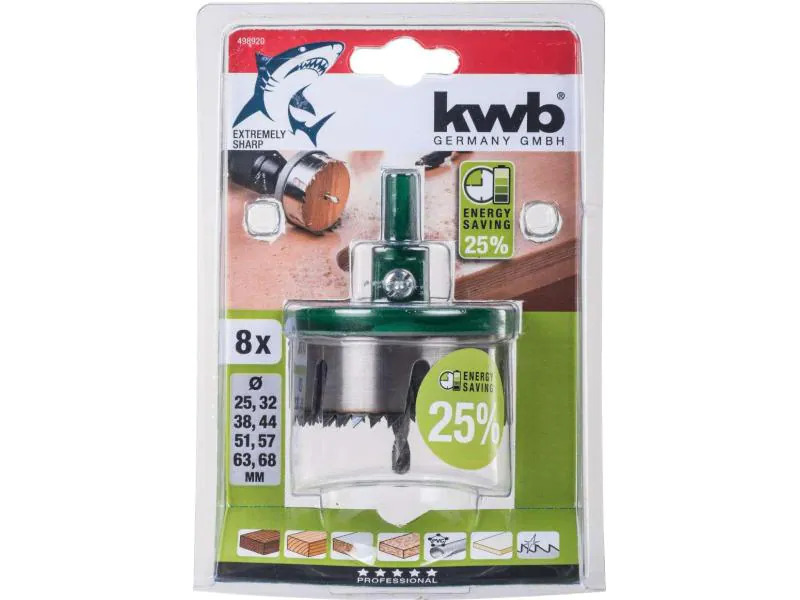kwb Lochsägen-Set 25-68 mm 8-teilig