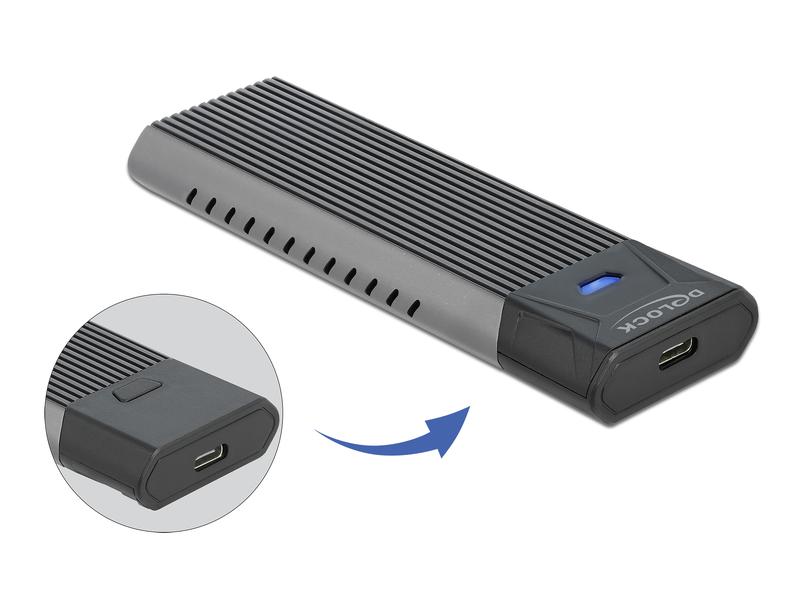 Delock Externes Gehäuse M.2 SATA&amp;NVME zu USB.3.2 M.2