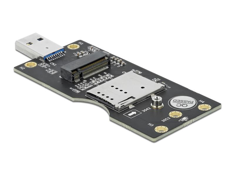 Delock Externes Gehäuse USB 3.0 zu M.2 mit SIM Slot