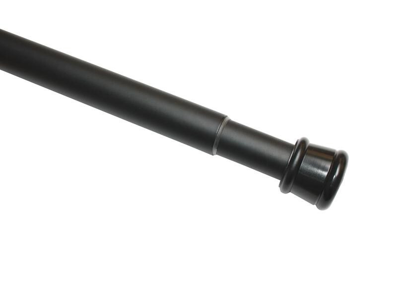 Gardinia Spannstange 60 - 100 cm, Schwarz