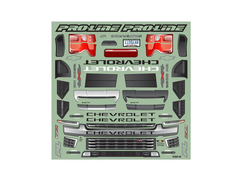 Proline Karosserie Chevy Silverado 2021 unlackiert, 1:8