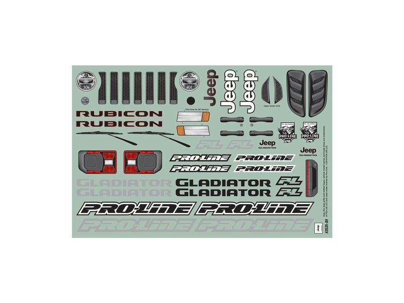 Proline Karosserie Jeep Gladiator Rubicon unlackiert, 1:10