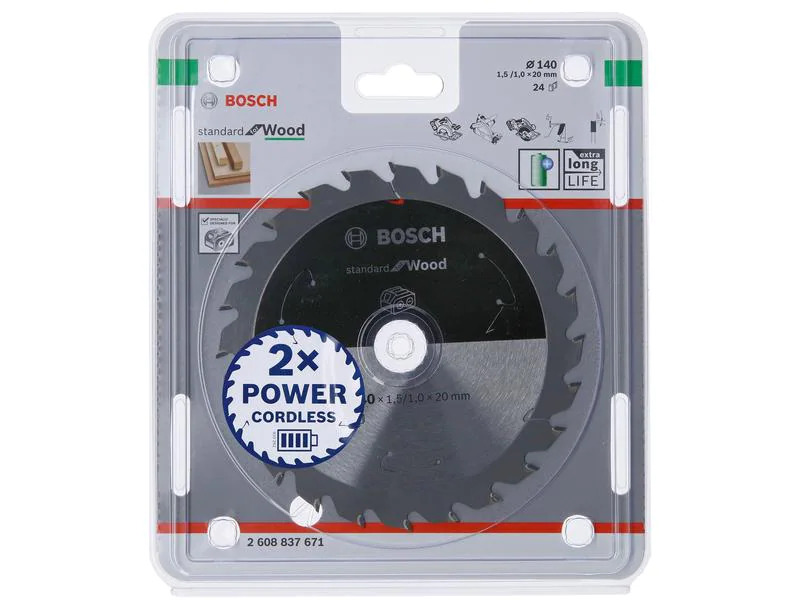 Bosch Professional Kreissägeblatt Standard for Wood Ø 140, Z 24