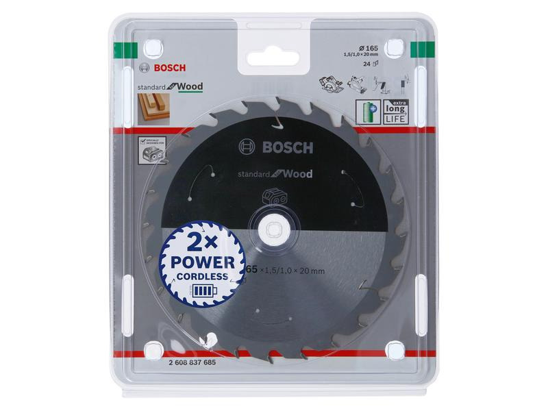 Bosch Professional Kreissägeblatt Standard for Wood Ø 165, Z 24