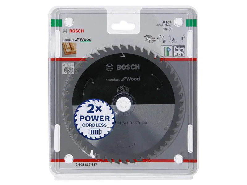 Bosch Professional Kreissägeblatt Standard for Wood Ø 165, Z 48