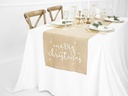 Partydeco Tischläufer Jute Merry Christmas 250 x 50 cm