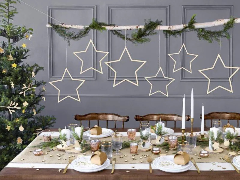 Partydeco Tischläufer Jute Merry Christmas 250 x 50 cm