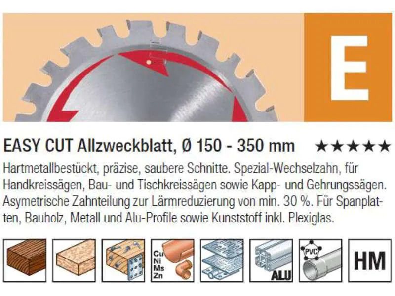 kwb Kreissägeblatt Easy Cut HM 78E Ø 210 x 30 mm