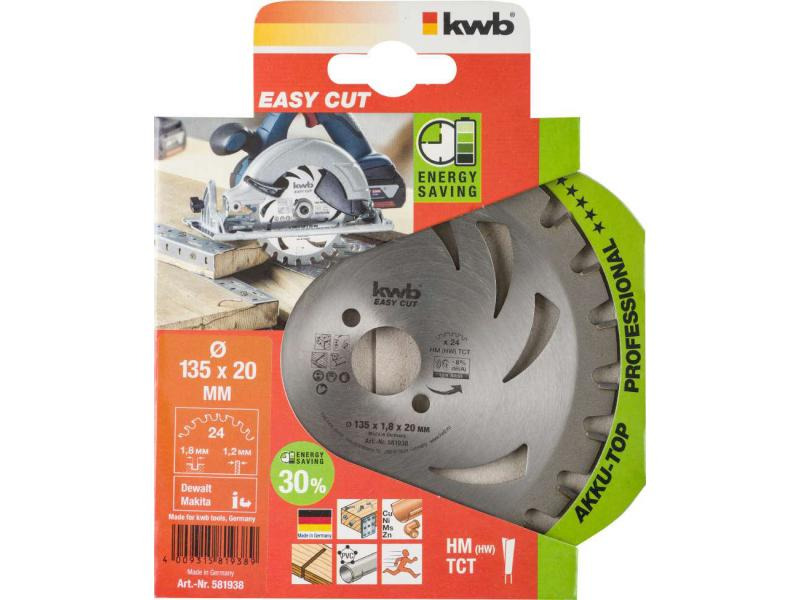 kwb Kreissägeblatt Easy Cut HM Ø 135 x 20 mm