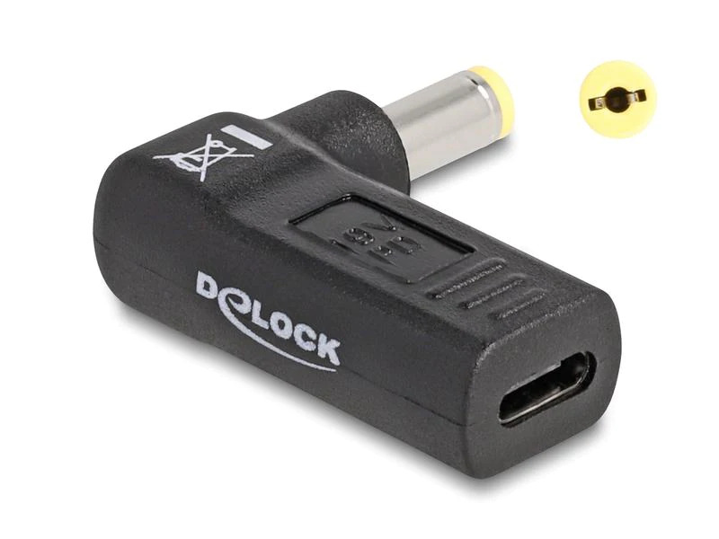 Delock Adapter USB-C zu Acer 5.5 x 1.7 mm 90° gewinkelt