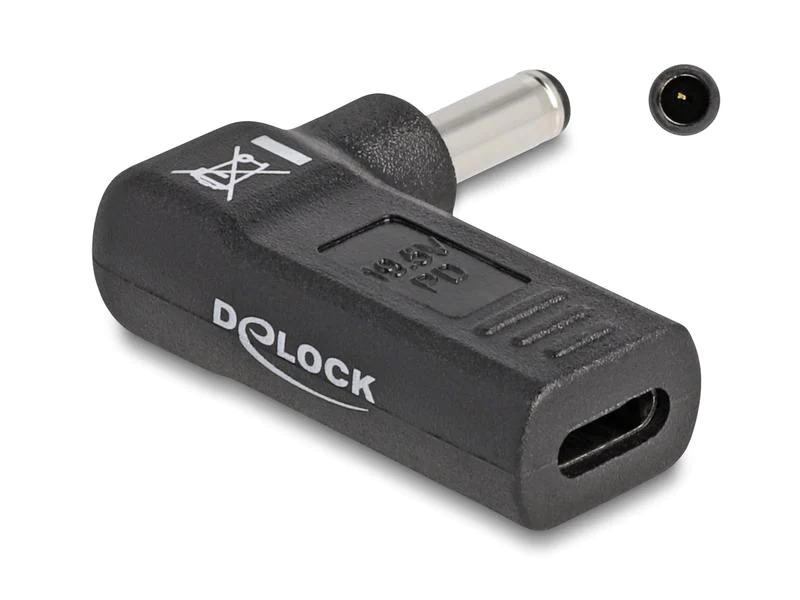 Delock Adapter USB-C zu Dell 4.5 x 3.0 mm 90° gewinkelt