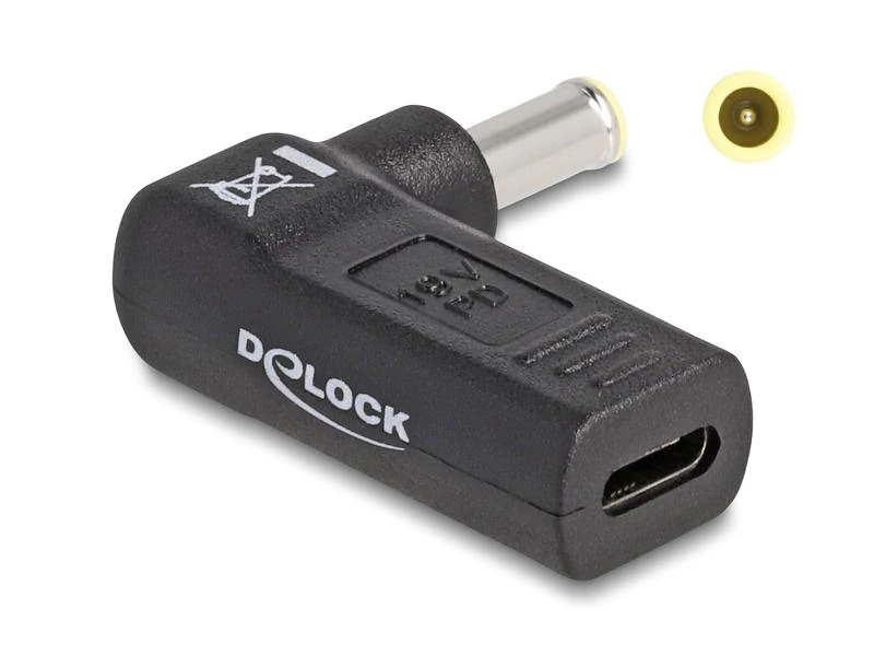 Delock Adapter USB-C zu Samsung 5.5 x 3.0 mm 90° gewinkelt