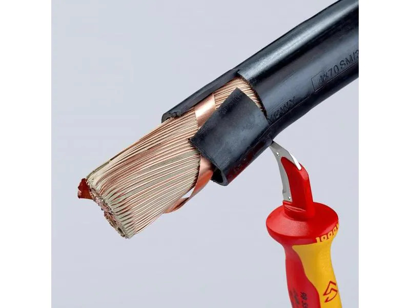 Knipex Abmantelungsmesser 180 mm mit Gleitschutz