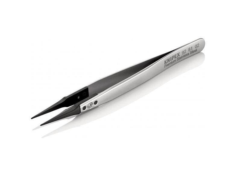 Knipex Pinzette mit Wechselspitzen, ESD, Gerade 130 mm
