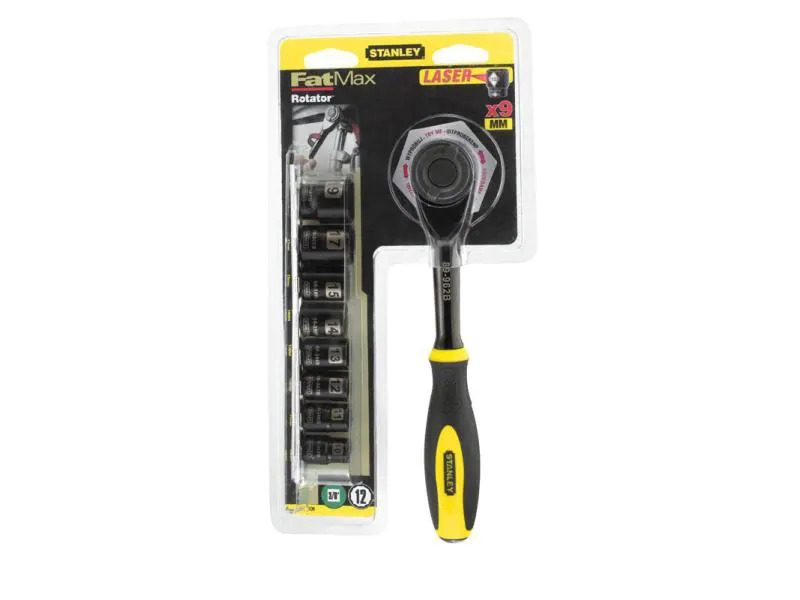 Stanley Fatmax Ratsche Rotator  mit Steckschlüsseln 3/8, 9-teilig