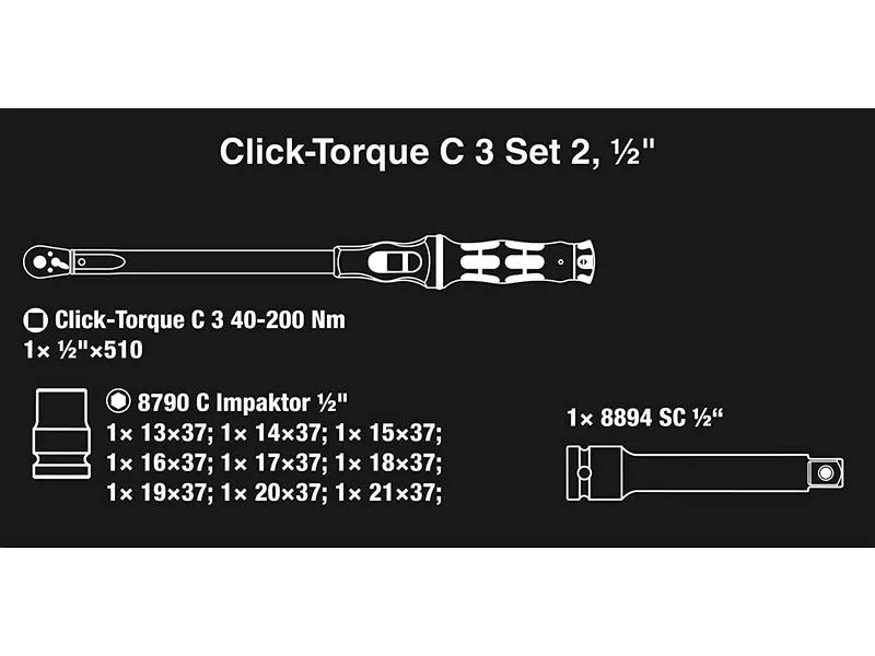 Wera Ratschen-Set Click-Torque C 3 Set 2, 11-teilig