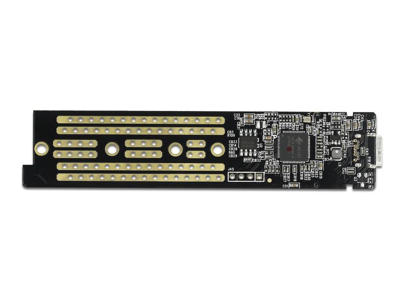 Delock Externes Gehäuse USB3.1 Typ-C - NVME SSD M.2, Transparent