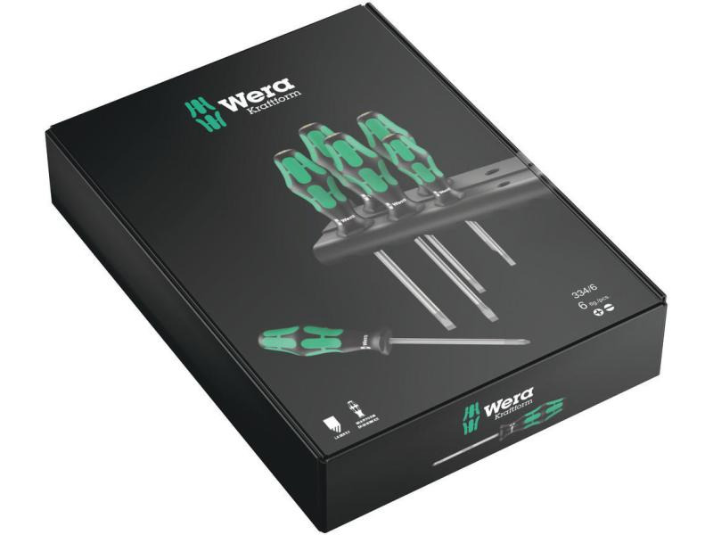 Wera Schraubenzieher-Set Kraftform 334/6 Rack