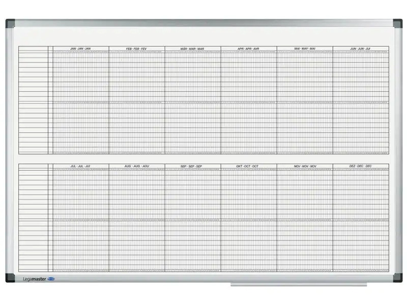 Legamaster Magnethaftendes Whiteboard Projektplaner, 60 cm x 90 cm