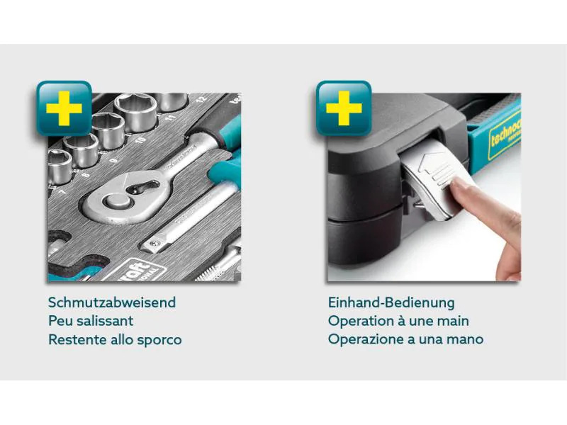 Technocraft Steckschlüssel-Set 1/4 + 3/8 48-teilig