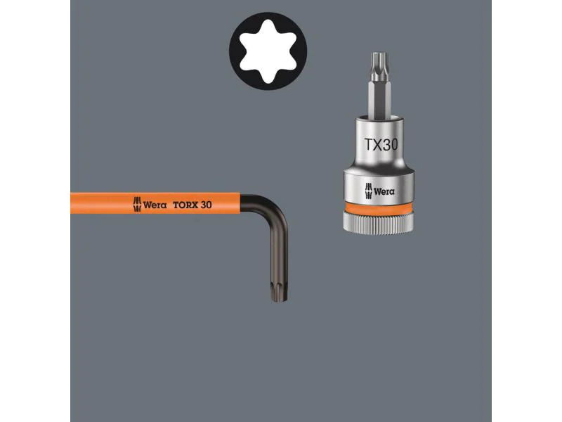 Wera Winkelschlüssel-Set T8-T40 farbig lang