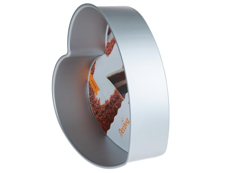 Decora Motiv-Backform Herz, Ø 25 cm, Silber