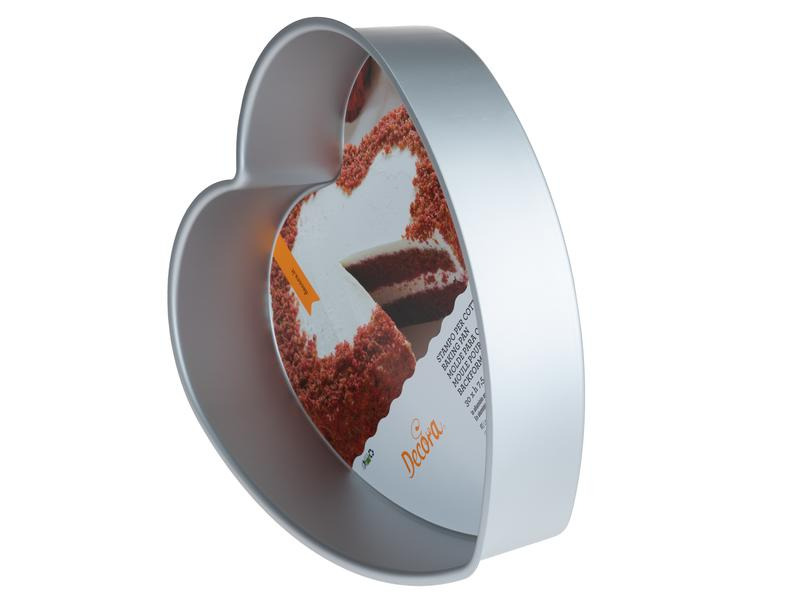 Decora Motiv-Backform Herz, Ø 30 cm, Silber