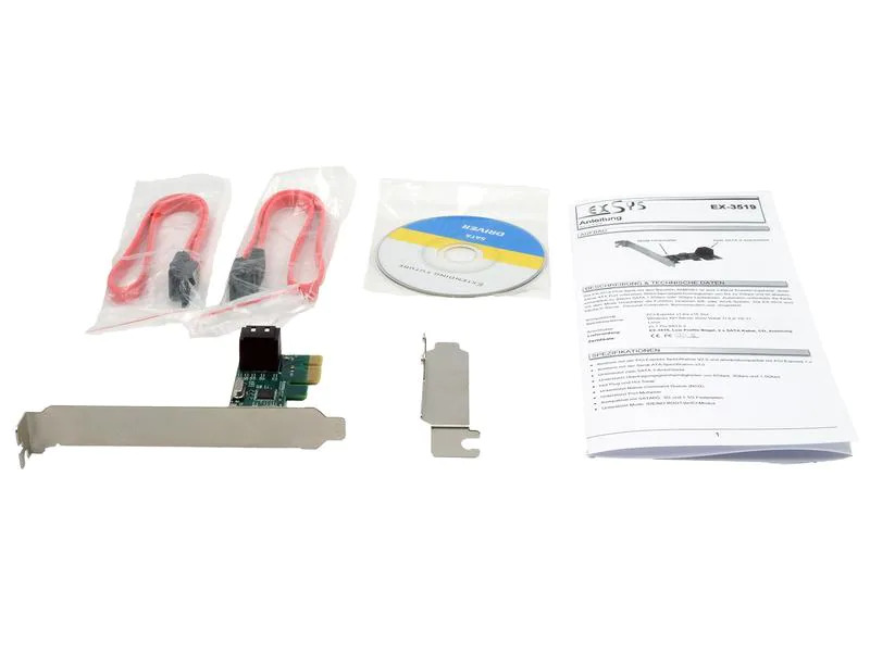 Exsys SATA-Controller Exsys EX-3519 für 2 HDD und SSD Drives