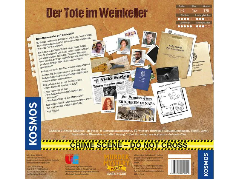 Kosmos Partyspiel Murder Mystery Case File: Der Tote im Weinkeller