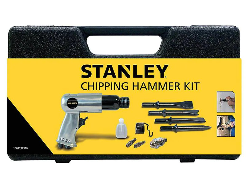 Stanley Druckluft-Meisselhammer Set mit 4 Einsätzen