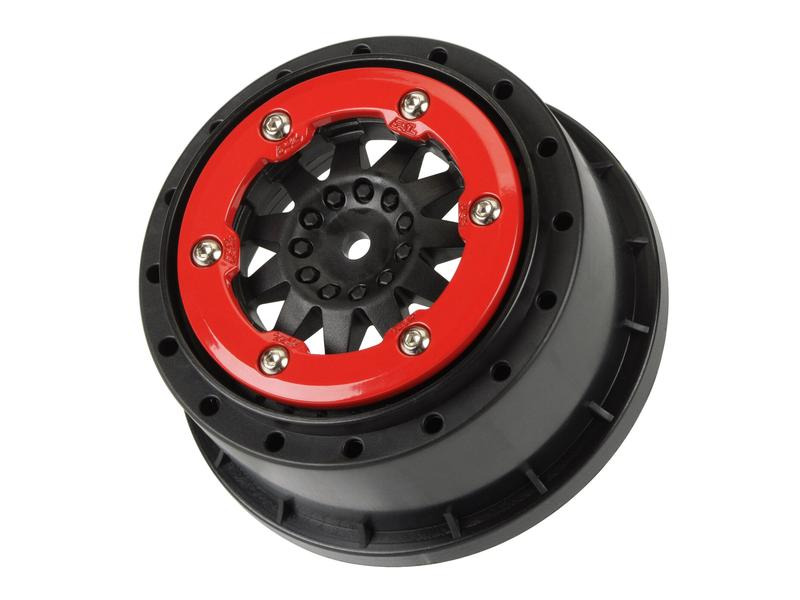 Proline Felgen 2.2/3.0 ProTrac F-11, Rot/Schwarz 2 Stück